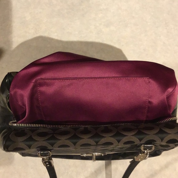COACH MADISON OP ART SIGNATURE BLACK CANVAS TOTE HAND BAG COMES WITH 2 HANG TAGS - Picture 11 of 16